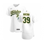 Men's Nike Oakland Athletics #39 Vimael Machin White Home 2020 Authentic Player Baseball Jersey