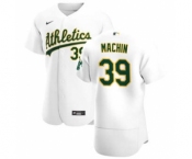 Men's Nike Oakland Athletics #39 Vimael Machin White Home 2020 Authentic Player Baseball Jersey