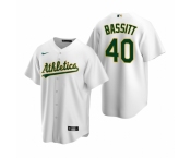 Men's Nike Oakland Athletics #40 Chris Bassitt White Home Stitched Baseball Jersey