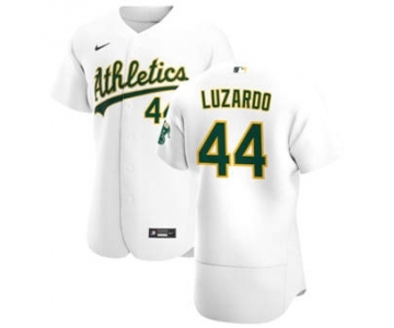 Men's Nike Oakland Athletics #44 Jesus Luzardo White Home 2020 Authentic Player Baseball Jersey