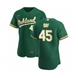 Men's Nike Oakland Athletics #45 Nate Orf Kelly Green Alternate 2020 Authentic Player Baseball Jersey