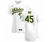 Men's Nike Oakland Athletics #45 Nate Orf White Home 2020 Authentic Player Baseball Jersey