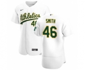 Men's Nike Oakland Athletics #46 Burch Smith White Home 2020 Authentic Player Baseball Jersey