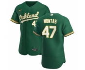 Men's Nike Oakland Athletics #47 Frankie Montas Kelly Green Alternate 2020 Authentic Player Baseball Jersey