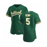 Men's Nike Oakland Athletics #5 Tony Kemp Kelly Green Alternate 2020 Authentic Player Baseball Jersey