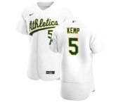 Men's Nike Oakland Athletics #5 Tony Kemp White Home 2020 Authentic Player Baseball Jersey