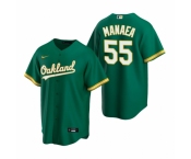 Men's Nike Oakland Athletics #55 Sean Manaea Green Alternate Stitched Baseball Jersey