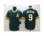 Men's Nike Oakland Athletics #9 Reggie Jackson Green Alternate Flex Base Authentic Jersey