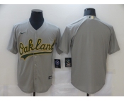 Men's Nike Oakland Athletics Blank Grey Home Stitched Baseball Jersey