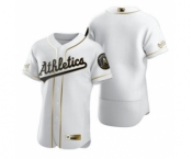 Men's Nike Oakland Athletics Blank White 2020 Authentic Golden Edition Baseball Jersey