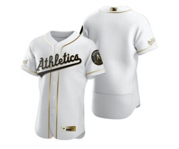 Men's Nike Oakland Athletics Blank White 2020 Authentic Golden Edition Baseball Jersey