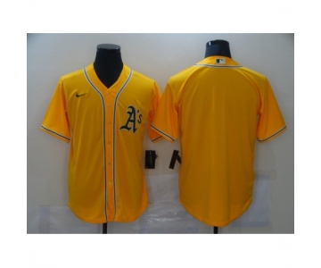 Men's Nike Oakland Athletics Blank Yellow Jersey