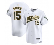 Men's Oakland Athletics #15 Seth Brown White Home Limited Stitched Jersey