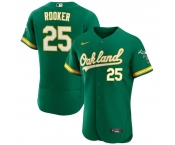 Men's Oakland Athletics #25 Brent Rooker Green Flex Base Stitched Jersey