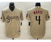 Men's Arizona Diamondback #4 Ketel Marte 2021 Gold City Connect Cool Base Stitched Jersey