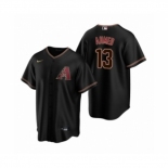 Men's Arizona Diamondbacks #13 Nick Ahmed Nike Black Replica Alternate Jersey