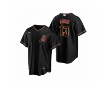 Men's Arizona Diamondbacks #13 Nick Ahmed Nike Black Replica Alternate Jersey