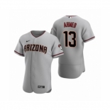 Men's Arizona Diamondbacks #13 Nick Ahmed Nike Gray Authentic 2020 Road Jersey