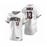 Men's Arizona Diamondbacks #13 Nick Ahmed Nike White Crimson Authentic 2020 Home Jersey