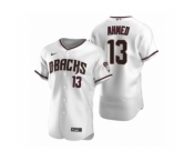 Men's Arizona Diamondbacks #13 Nick Ahmed Nike White Crimson Authentic 2020 Home Jersey