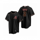 Men's Arizona Diamondbacks #2 Starling Marte Nike Black Replica Alternate Jersey