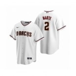 Men's Arizona Diamondbacks #2 Starling Marte Nike White Replica Home Jersey