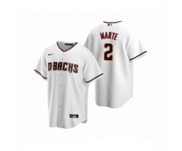 Men's Arizona Diamondbacks #2 Starling Marte Nike White Replica Home Jersey