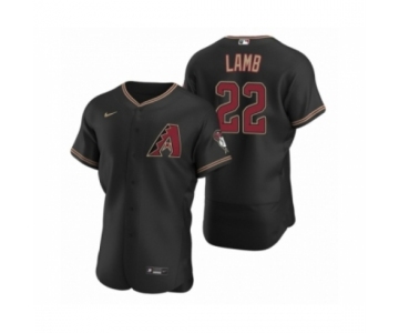 Men's Arizona Diamondbacks #22 Jake Lamb Nike Black Authentic 2020 Alternate Jersey