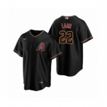 Men's Arizona Diamondbacks #22 Jake Lamb Nike Black Replica Alternate Jersey