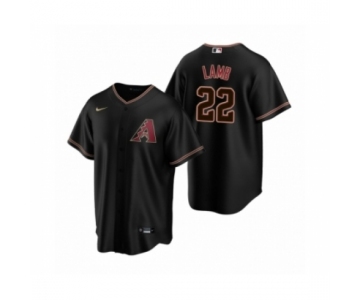 Men's Arizona Diamondbacks #22 Jake Lamb Nike Black Replica Alternate Jersey