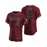 Men's Arizona Diamondbacks #22 Jake Lamb Nike Crimson Authentic 2020 Alternate Jersey