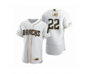 Men's Arizona Diamondbacks #22 Jake Lamb Nike White Authentic Golden Edition Jersey