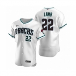 Men's Arizona Diamondbacks #22 Jake Lamb Nike White Teal Authentic 2020 Alternate Jersey