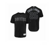 Men's Arizona Diamondbacks #25 Archie Bradley Crash Landing Black 2019 Players' Weekend Authentic Jersey