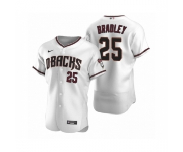 Men's Arizona Diamondbacks #25 Archie Bradley Nike White Crimson Authentic 2020 Home Jersey