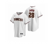 Men's Arizona Diamondbacks #28 Bryce Jarvis White 2020 MLB Draft Replica Home Jersey