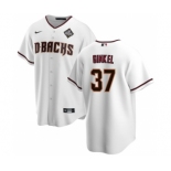 Men's Arizona Diamondbacks #37 Kevin Ginkel White 2023 World Series Cool Base Stitched Baseball Jersey