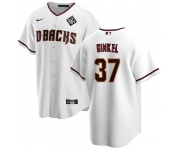 Men's Arizona Diamondbacks #37 Kevin Ginkel White 2023 World Series Cool Base Stitched Baseball Jersey