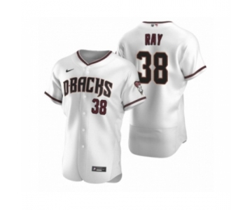 Men's Arizona Diamondbacks #38 Robbie Ray Nike White Crimson Authentic 2020 Home Jersey