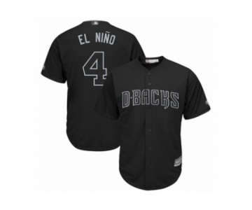 Men's Arizona Diamondbacks #4 Ketel Marte El Nino Authentic Black 2019 Players Weekend Baseball Jersey