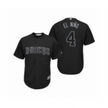 Men's Arizona Diamondbacks #4 Ketel Marte El Nino Black 2019 Players Weekend Replica Jersey