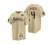 Men's Arizona Diamondbacks #4 Ketel Marte Gold 2023 World Series City Connect Cool Base Stitched Baseball Jersey