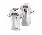 Men's Arizona Diamondbacks #4 Ketel Marte Nike White Crimson Authentic 2020 Home Jersey