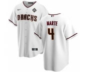 Men's Arizona Diamondbacks #4 Ketel Marte White 2023 World Series Cool Base Stitched Baseball Jersey