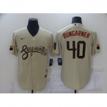 Men's Arizona Diamondbacks #40 Madison Bumgarner Gold 2021 City Connect Replica Player Jersey