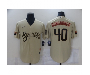 Men's Arizona Diamondbacks #40 Madison Bumgarner Gold 2021 City Connect Replica Player Jersey