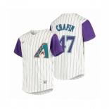 Men's Arizona Diamondbacks #47 Andrew Chafin Nike Cream 2020 Cooperstown Collection Alternate Jersey