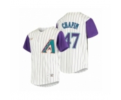 Men's Arizona Diamondbacks #47 Andrew Chafin Nike Cream 2020 Cooperstown Collection Alternate Jersey