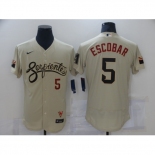 Men's Arizona Diamondbacks #5 Eduardo Escobar Gold 2021 City Connect Replica Player Jersey