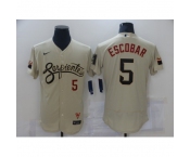 Men's Arizona Diamondbacks #5 Eduardo Escobar Gold 2021 City Connect Replica Player Jersey